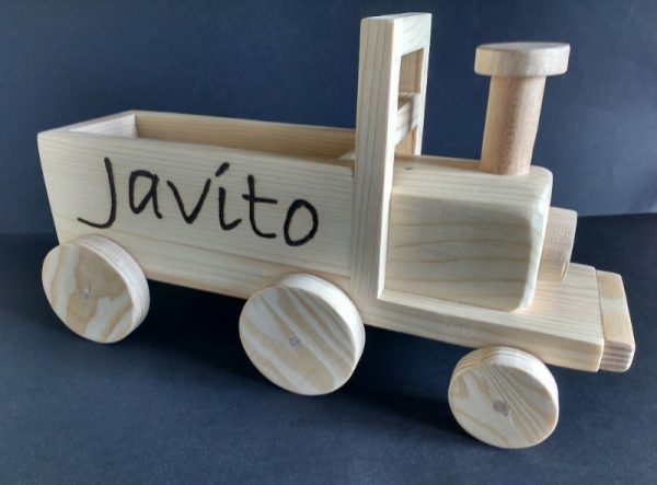 Tren personalizado de madera reciclada de palet
